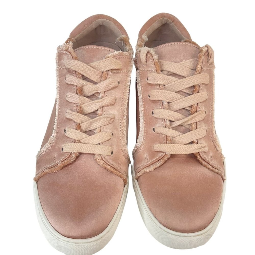 Kenneth Cole Reaction Shoes Women’s Size 7.5 Joey 2 Fashion Sneakers Pink Satin - Picture 3 of 8